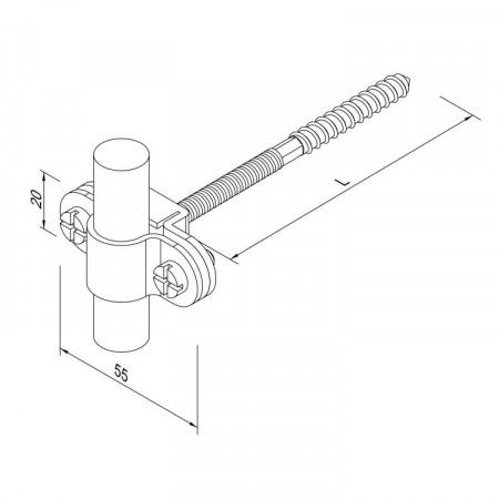Кріплення Fix StZn блискавкоприймача D16